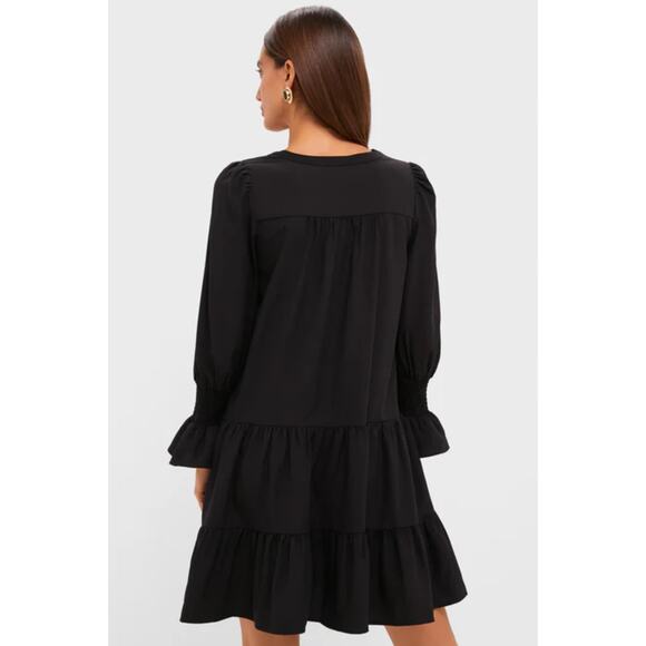 Tuckernuck Pomander Place Kenzo Crepe Long Sleeve Mini Dress size S Black - Picture 6 of 9